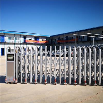 广西南宁做伸缩门的厂家，红包灰色铝材伸缩门，电动伸缩门