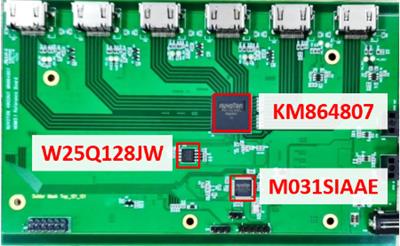 HDMI2.1 4x2 矩阵解决方案：NUVOTON/新唐 KM864807 配MCU M032SIAAE
