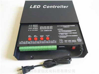 深圳厂供应T8000AC控制器 8路控制器 8口控制器 LED全彩控制器 广告灯控制器