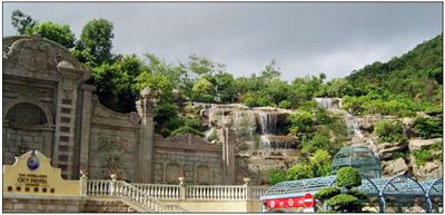 清远公园景区观赏假山流水喷泉制作_GRC假山制作方案规划