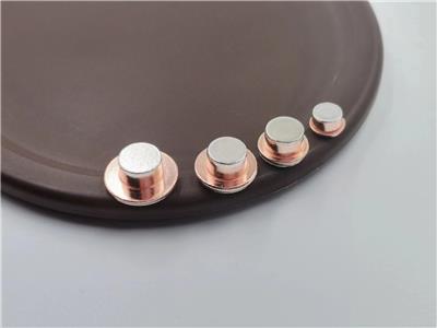 金触点定制厂家生产三复合银触点 铆钉电触头