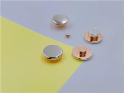 金属复合材料银触点铆钉触头定制生产
