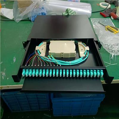 48芯光纤终端盒MPO-LC型抽拉式光纤配线架