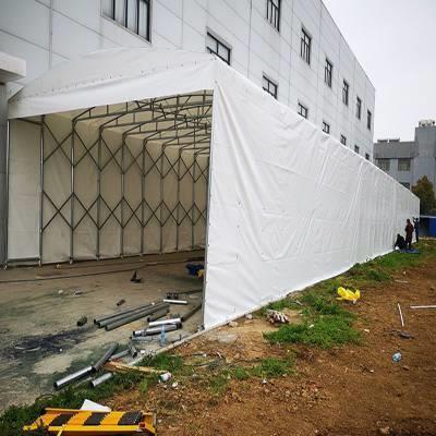 桂盛蓬业工厂移动堆货遮雨帐篷大型活动仓库推拉棚