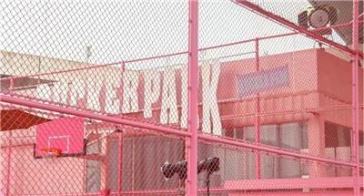 金栏护栏网 pvc菱形勾花网 公园场地隔离 体育场防护围栏网 球场围网