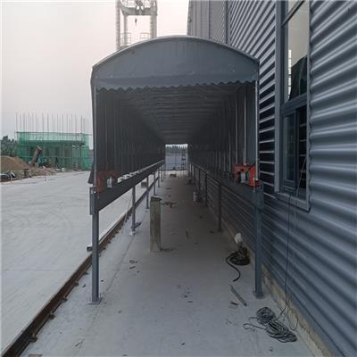 杭州篮球场推拉雨棚定制 遮阳活动蓬 防水性能良好