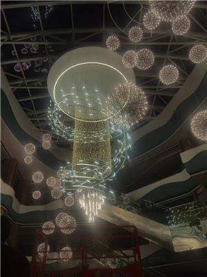 商场中庭创意艺术装饰灯玻璃工程灯酒店展厅满天星创意挂件高空吊饰夏桐工厂