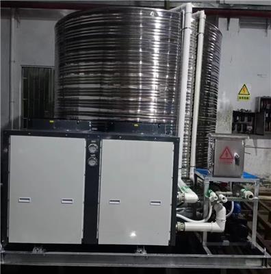 匠奥空气能热泵热水一体机组10匹低温机8吨保温水箱撬式直接对管