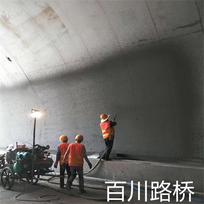 四川乐山隧道防火涂料施工过程