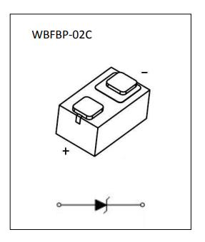 DW52C2V4LED02 DW52C43LED02齐纳二极管WBFBP-02C塑料封装二极管