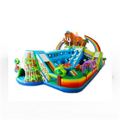 猛犸象儿童充气滑梯城堡乐园大型室外气模蹦床玩具
