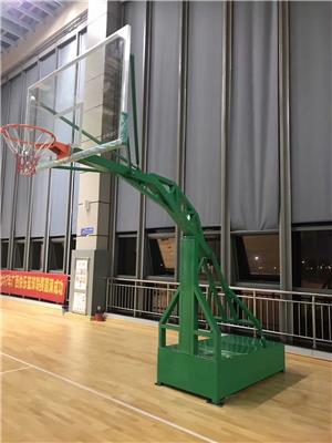 移动式篮球架批发，广西奥龙美液压篮球架配透明篮板弹簧篮圈