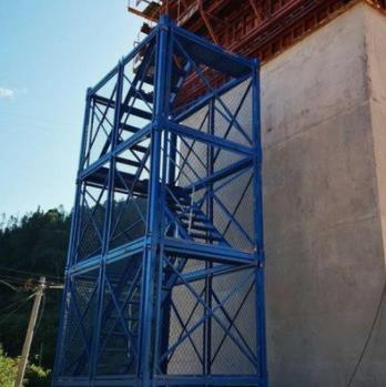 通达建筑生产组合式梯笼 施工梯笼 高空作业爬梯