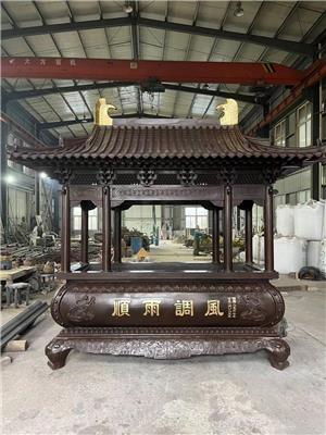较新款长方形铜香炉 寺庙铸铜大香炉 大型铜香炉