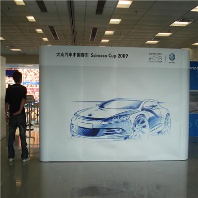 弧型拉网展架X展架上海广告制作UV打印喷绘写真广告加工