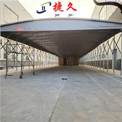 雅安汉源工厂堆货活动蓬 移动收缩雨棚 推拉棚 户外伸缩折叠雨篷