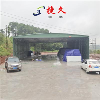 宜宾筠连新品电动收缩雨棚 户外移动推拉折叠蓬 临时伸缩式遮阳棚