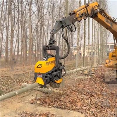 宏苹135挖掘机伐木机 全液压自动砍树机 省时省力挖机伐木锯