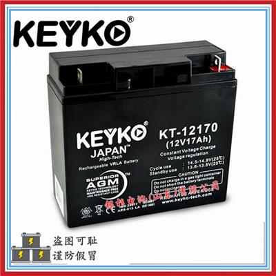 德国KEYKO蓄电池KT-12170主机UPS不间断电源用12V-17Ah铅酸电池