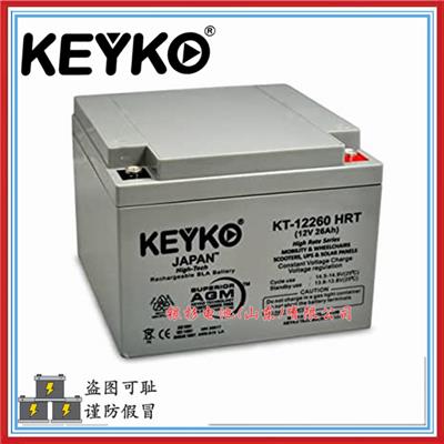 德国KEYKO蓄电池KT-12260 HRT主机UPS不间断电源用12V-26Ah铅酸电池