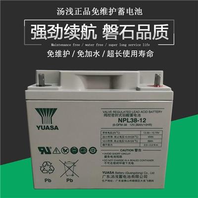 YUASA汤浅蓄电池NP38-12 12V38AH直流屏 配电柜 光伏发电 UPS/EPS电源