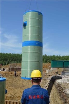 昊达4.2米雨水一体化预制泵站设计制造安装