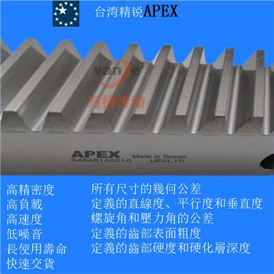 APEX齿条02 06 R 100 M l 0研磨6级精度APEX齿轮APEX减速机