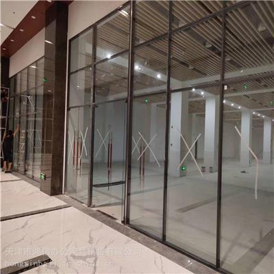 天津玻璃隔断厂家，单面玻璃隔断，定做钢化玻璃隔断，屏风玻璃