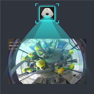 工地货梯施工升降机AI人数识别鱼眼摄像头