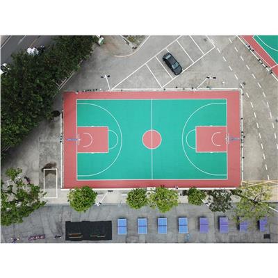 广东塑胶篮球场 能渗入基底 无漏涂透底现象