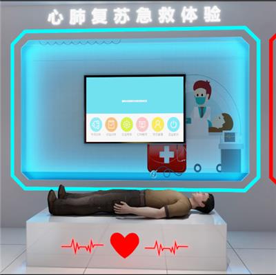 VR安全体验设备模拟急救心肺复苏急救体验系统触摸一体机人体模型按压和吹气双功能