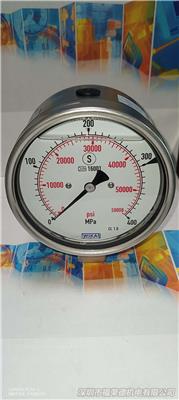 德国WIKA威卡PG23HP-P.100高压应用高压清洁水射流切割压力表