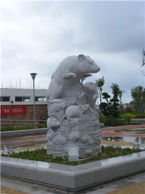 石雕鼠#十二生肖动物雕刻