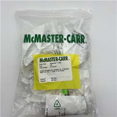 美国McMaster-Carr螺母内螺纹六角螺柱91115A167美标