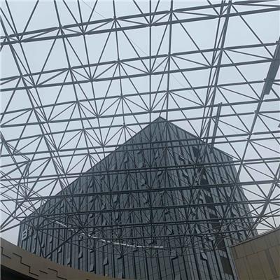 螺栓球网架 拱形网架屋顶结构 钢结构代加工后施工公司
