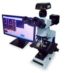 班通科技金相显微镜M30显示屏幕上观察实时动态图像