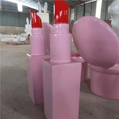 玻璃钢口红模型,大型化妆品瓶子雕塑,玻璃钢雕塑定制