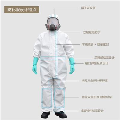 重庆康特卫防化服 CP3耐酸碱防污染石油化工三级防化服三连体