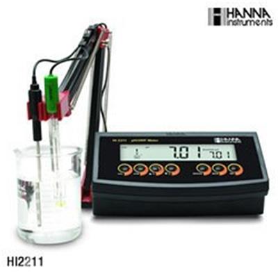 HANNA哈纳HI2211酸碱度pH/ORP台式测定仪自动温度补偿