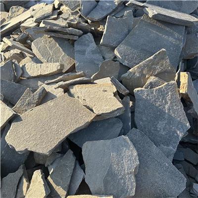 阳江 景观文化石背景墙 园林地铺片石碎拼石