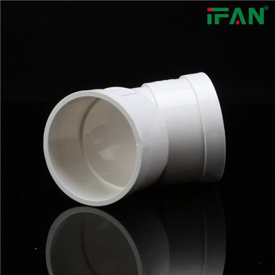 IFAN 尺寸大小可定制 GB 白色 PVC给排水管件 45°弯头