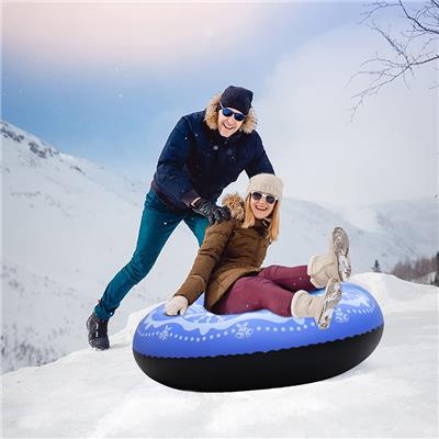 跨境90-120厘米滑雪圈耐寒充气儿童滑雪圈PVC充气滑雪胎