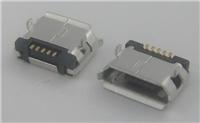 供应micro usb 母座,micro usb 5p 母座,micro usb 5pin 母座,micro 5p 插头,micro 5p,micro usb,MICRO5P B型插板6.4加焊脚无柱