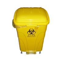 深圳医院医用垃圾桶找广州70L塑料脚踏式黄色标准医疗垃圾桶