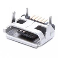 MICRO USB 5P母座插板B型加高DIP牛角1.35