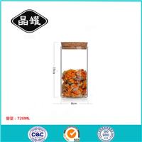 65*140 软木塞玻璃茶叶罐密封罐糖果罐直筒花茶罐 420ml