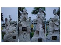 花岗岩石雕六度童子，景区石雕小和尚，趣味石雕小沙弥人物雕塑