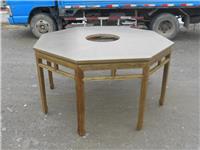 订制个性火锅桌，实木八方火锅桌，松木做旧火锅台定制