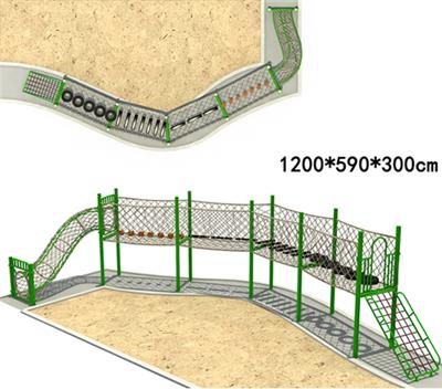 小魔仙户外儿童攀爬网 游乐园幼儿园攀爬网儿童拓展网训练网