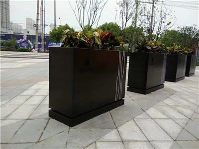 商业楼道不锈钢花盆 室外金属花池种植池